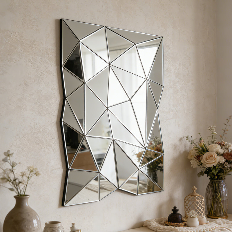   Wall Decor Mirror Glass Rectangle Accent Wall Mirror 