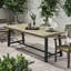 Table industrielle moderne en bois - Option extérieure avec esthétique