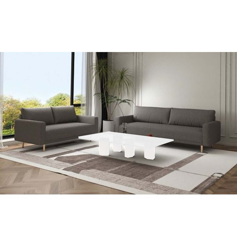 Ensemble de salon 2 pièces Holig, gris