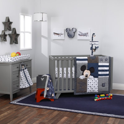 Mickey Mouse Hello World Space & Stars 100% Cotton - Piece Standard Crib Fitted Sheet