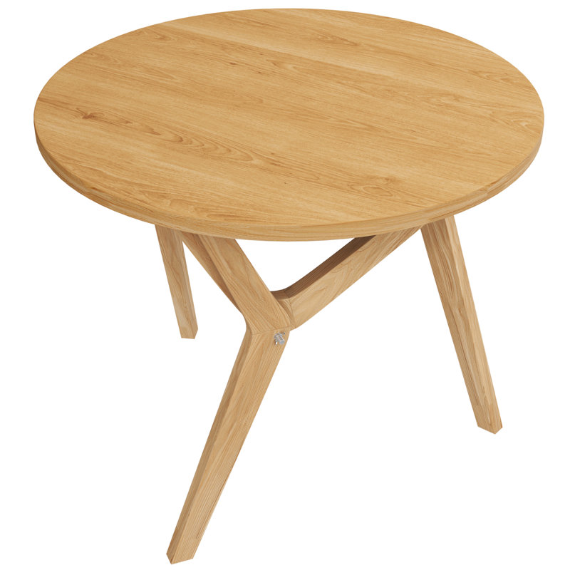 Table basse ronde 2-en-1 avec hauteur réglable, 16,5 po pour table basse, 29,5 po pour table basse, bois massif, 34,5 po