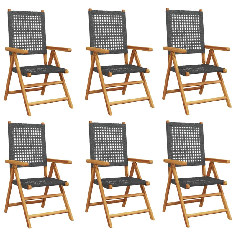 Houilles Patio Dining Accent Chair, Black