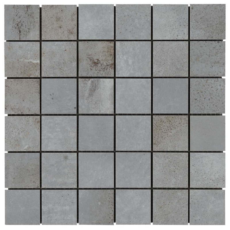 Angela Harris Flatiron 12x12 Matte Metal Look Porcelain Tile, Gray