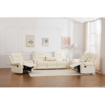 Adele 3 - Piece Faux Leather Living Room Set by Winston Porter