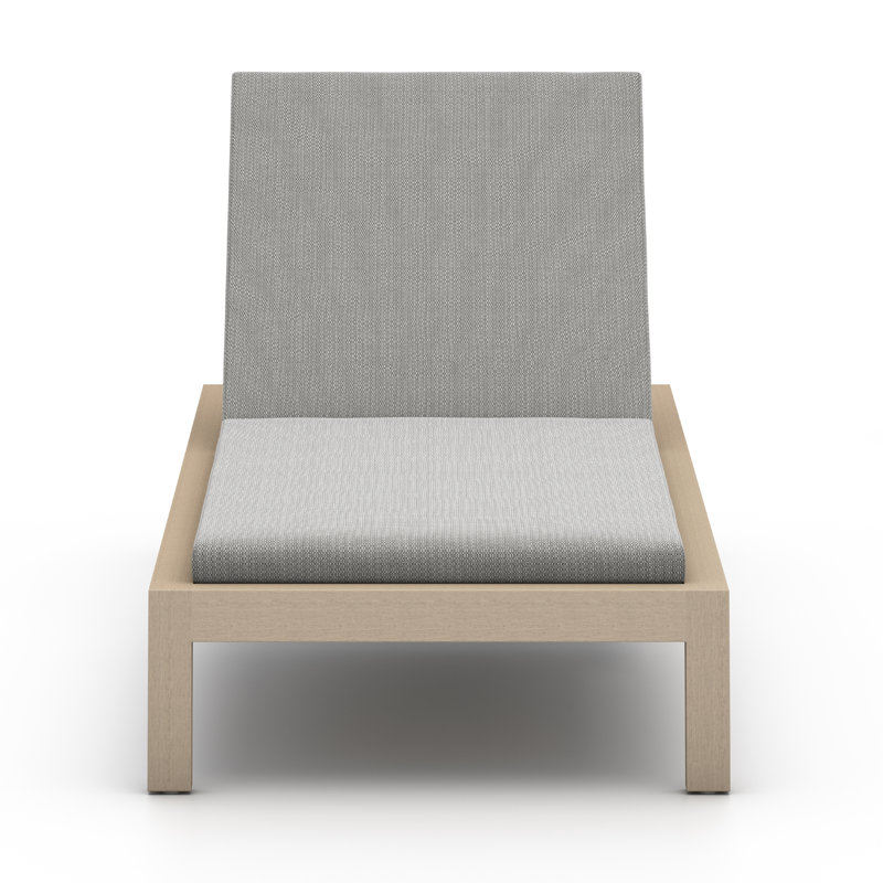 Sonoma Outdoor Teak Chaise Lounge, Faye Sand, Washed Brown