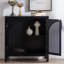 Armoire d'appoint noire avec portes