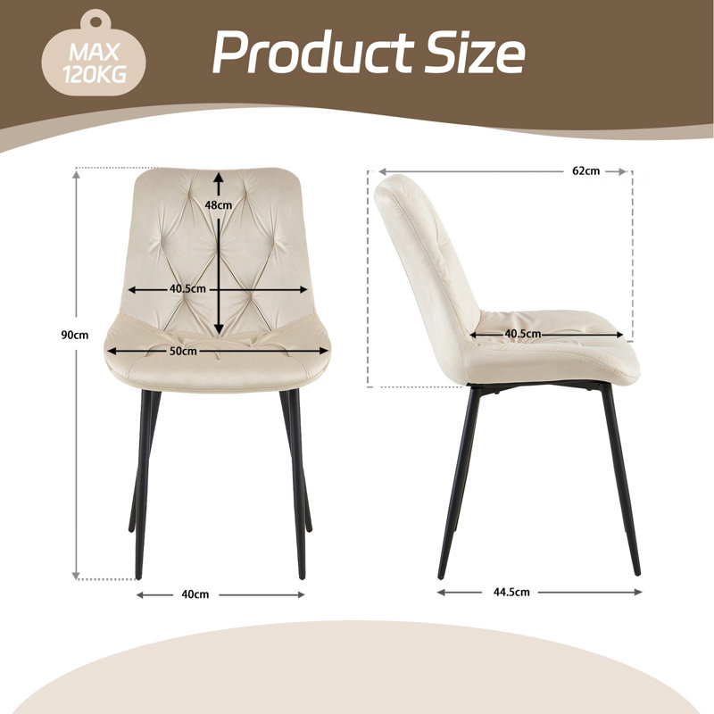 Upholstered Dining Chair, Beige