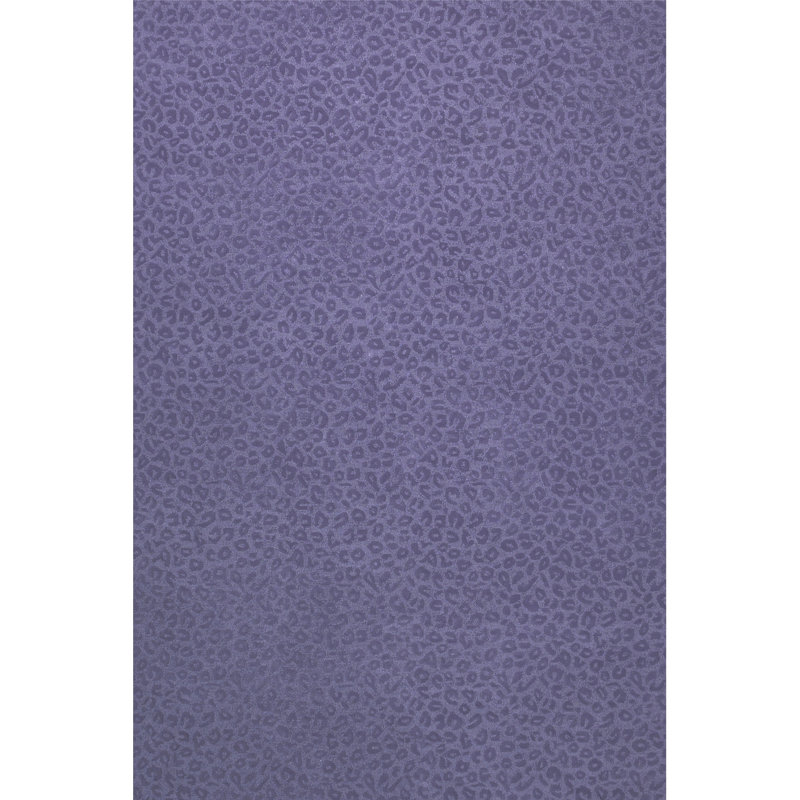 Leopardess Lavender Hand-Tufted Responsible Wool Rug, Rectangle 6' x 9'