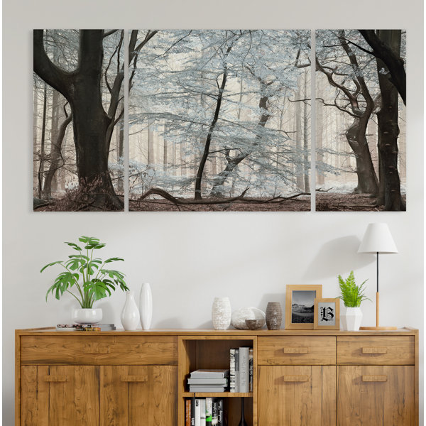 Charlton Home® Silverwood On Canvas 3 Pieces Print - Wayfair Canada