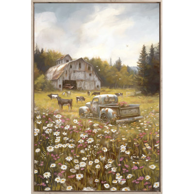 Retired Flower Truck Canvas Wall Art