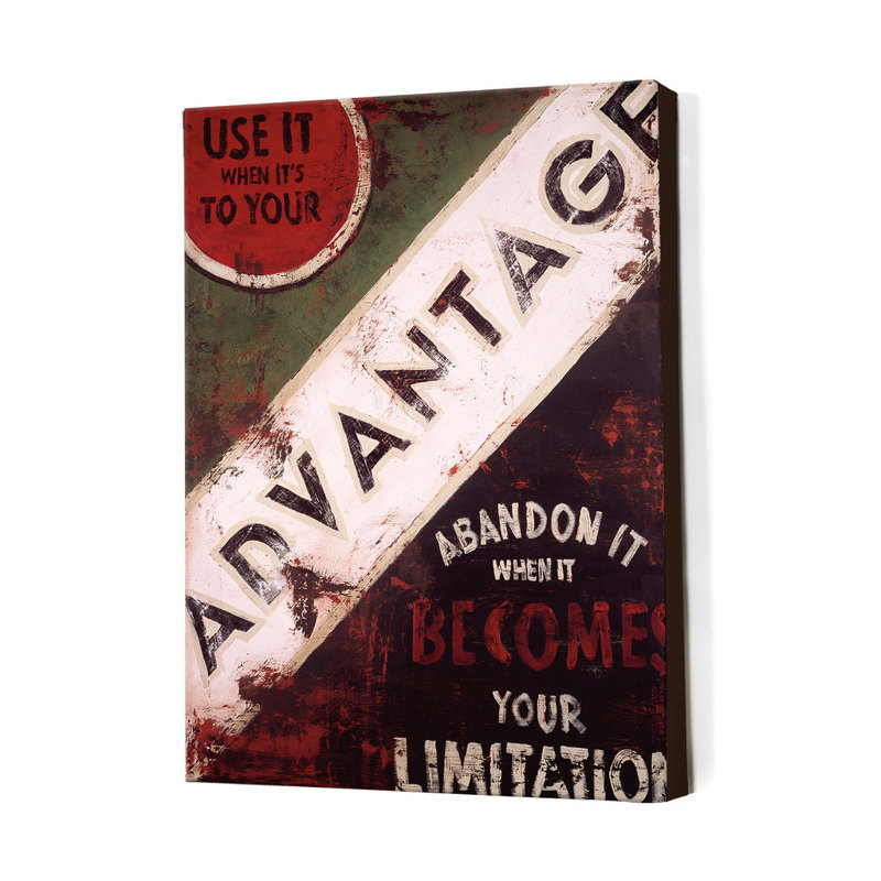 « pervantage » par rodney’s blanc, affiche rétro sur toile tendue, H 48 po x l 36 po x P 1,5 po