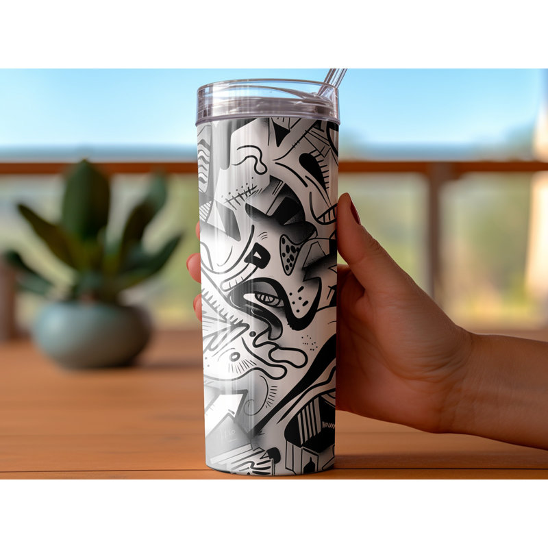 Choose Handmade Tumblers 591ml Vacuum Insulated Stainless Steel (18/8) Travel Tumbler with Straw