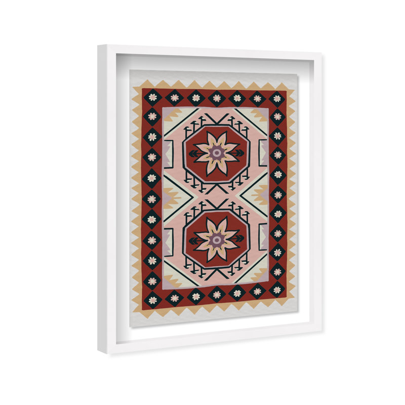 Daylight Damask Print by Oliver Gal, 16.5"H x 11.5"W, White Shadowbox