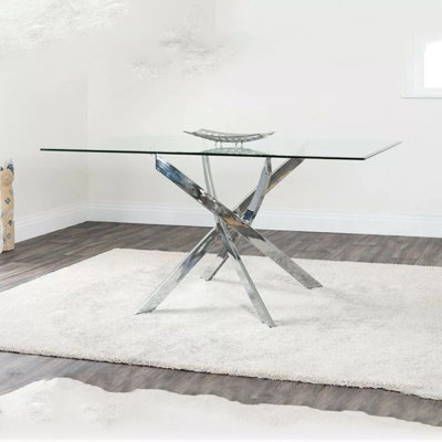 Alfwin Glass Top Dining Table