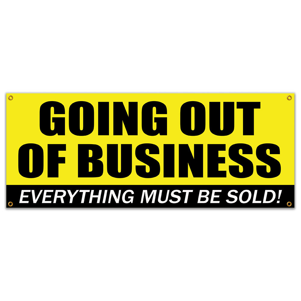 SignMission GOING OUT OF BUSINESS BANNER SIGN closeout save big huge ...