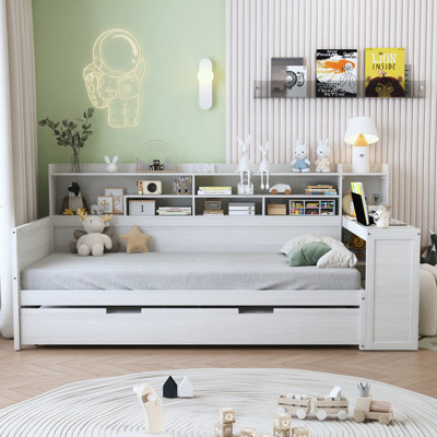 Multi-functional Bed with Size Trundle Bed and Study Desk by Latitude Run