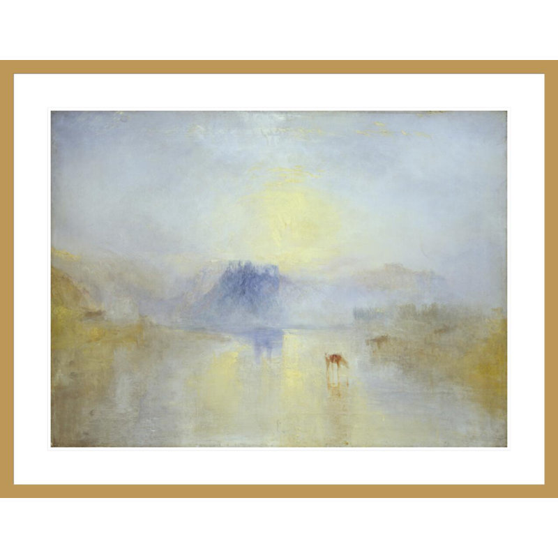 «Norham Castle Sunrise» par Joseph Mallord William Turner, impression giclée sur cadre, 32.56" H x 41.5" W