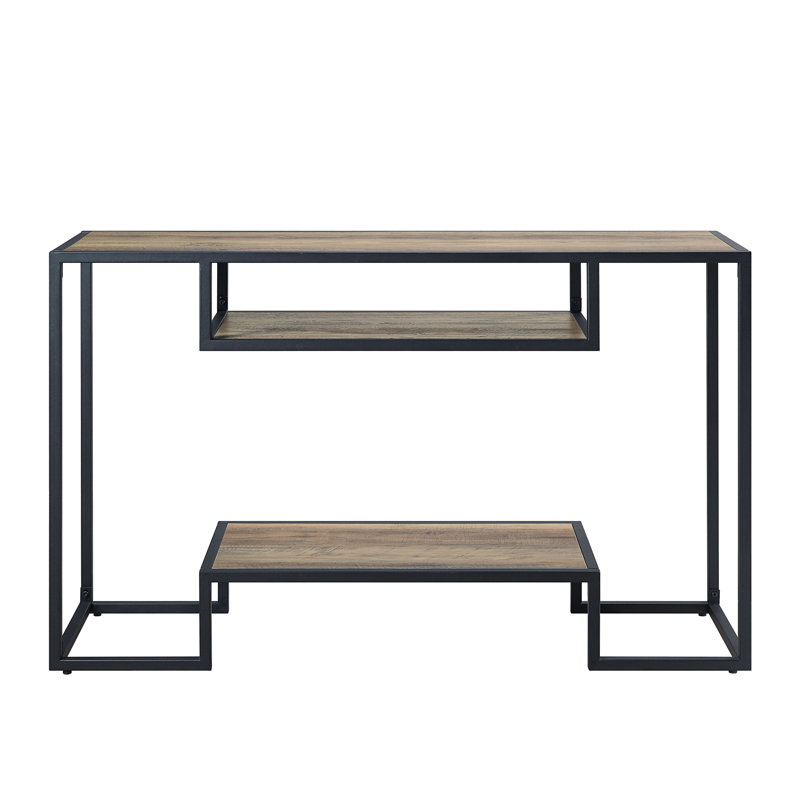 Idella Rustic Oak & Black Finish Sofa Table
