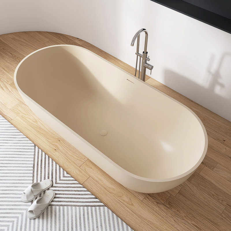 Baignoire de trempage à surface solide 69 po. X 30 po., Café au lait