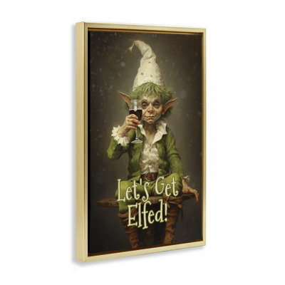 Let's Get Elfed Floating Frame, design by Tina LeCour