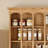 55.1" W Wall-Mounted Display Shelf with Multi-Compartment Open Storage & Arched Wood-Grain Design