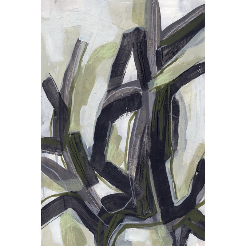 Signal Flare I by June Erica Vess - Painting on Canvas, 46 cm H x 30 cm W, Black Floater Framed