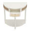  Console en bois massif de 31 po Cantina, table d'appoint en demi-lune en rotin authentique-272338821