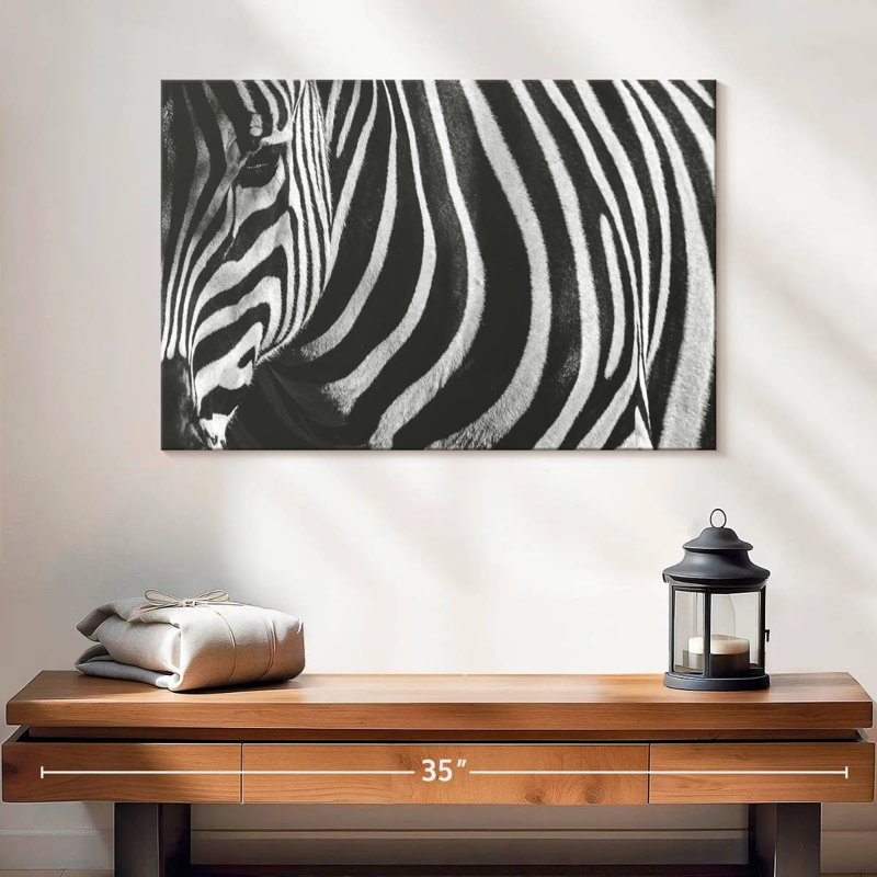 Brampt Monochrome Zebra, 16" H x 24" W