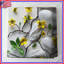 Couvre-lit matelassé fleurs jaunes sur roches -126079507