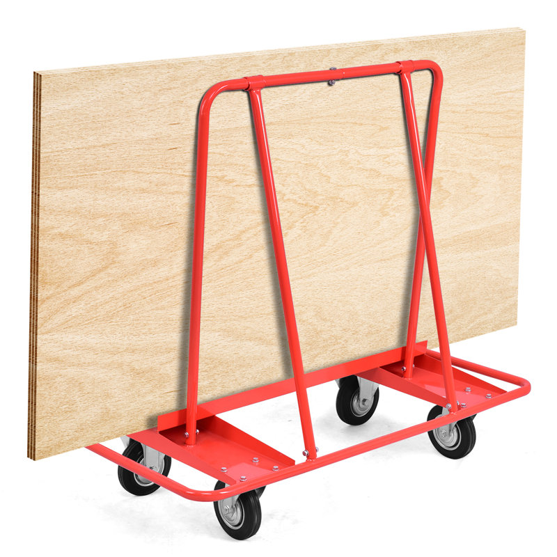 112cm H x 120cm W x 59cm D 350kg Heavy-Duty Rolling Drywall Furniture Trolley