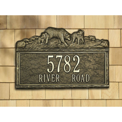 Woodland 2-Line Wall Address Plaque