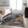 Premium Machine Washable Cerrito AMF503 Orange Rug