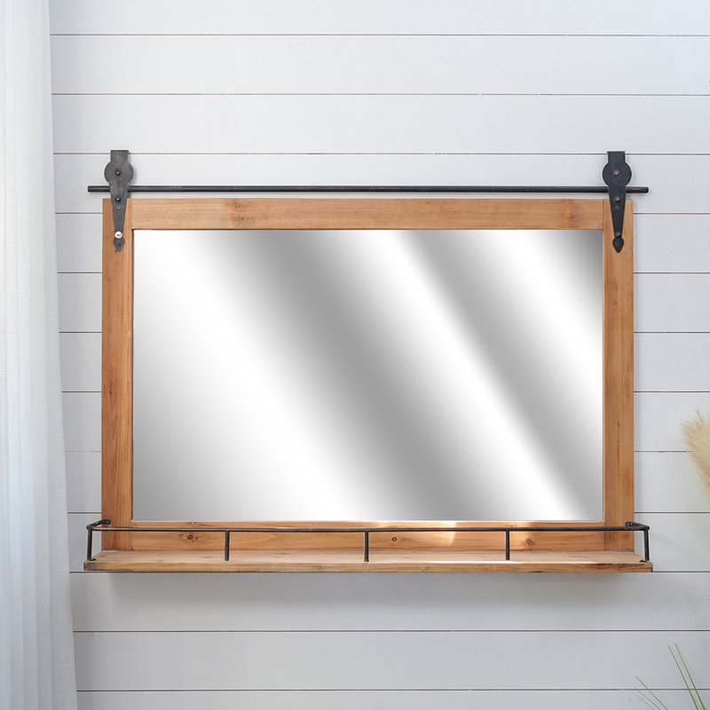Van Nest Flat Mirror with Shelves