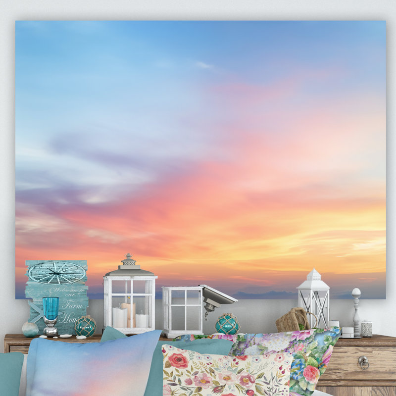 Cotton Candy Skies 2 - Sky, art mural, H 30 po x l 40 po x P 1,5 po, Toile tendue