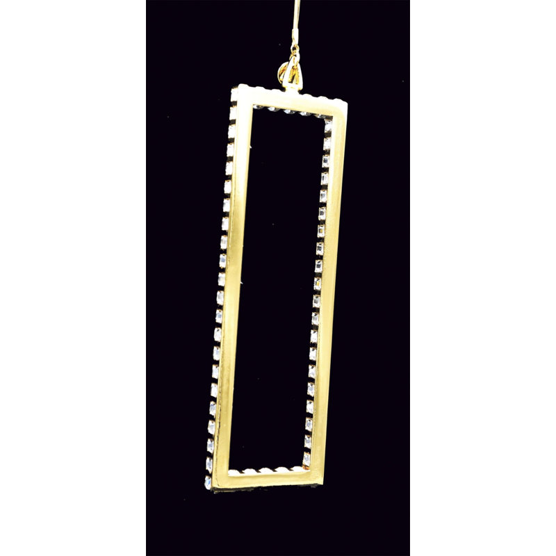 Magnificus 6.5'' Handmade Geometric Metal Holiday Shaped Ornament, Gold