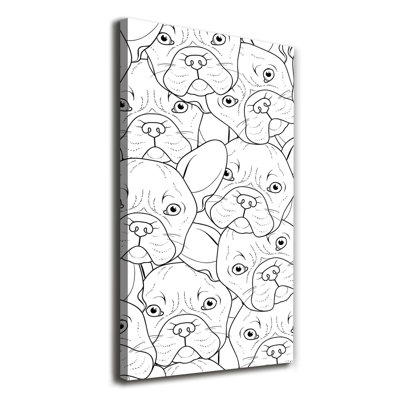Buckhead French Bulldogs - Wrapped Canvas Print