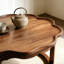 Table basse de style nordique en bois massif.-766202092