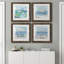 Jour sur le lac - Ensemble de 4 peintures sur toile encadrées-326967551-326967488