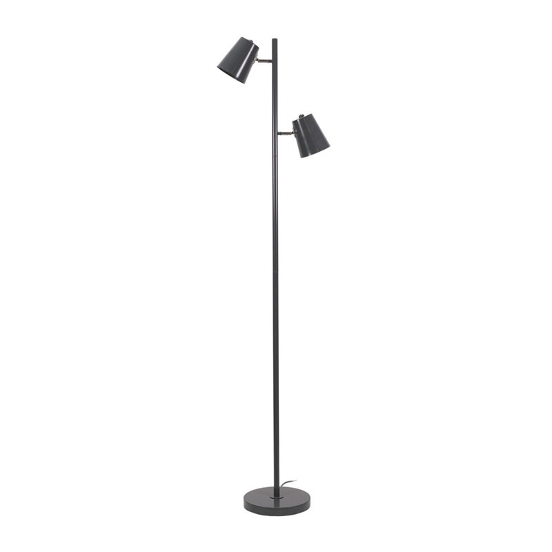 Reydan 152cm Traditional Floor Lamp, Grey, No