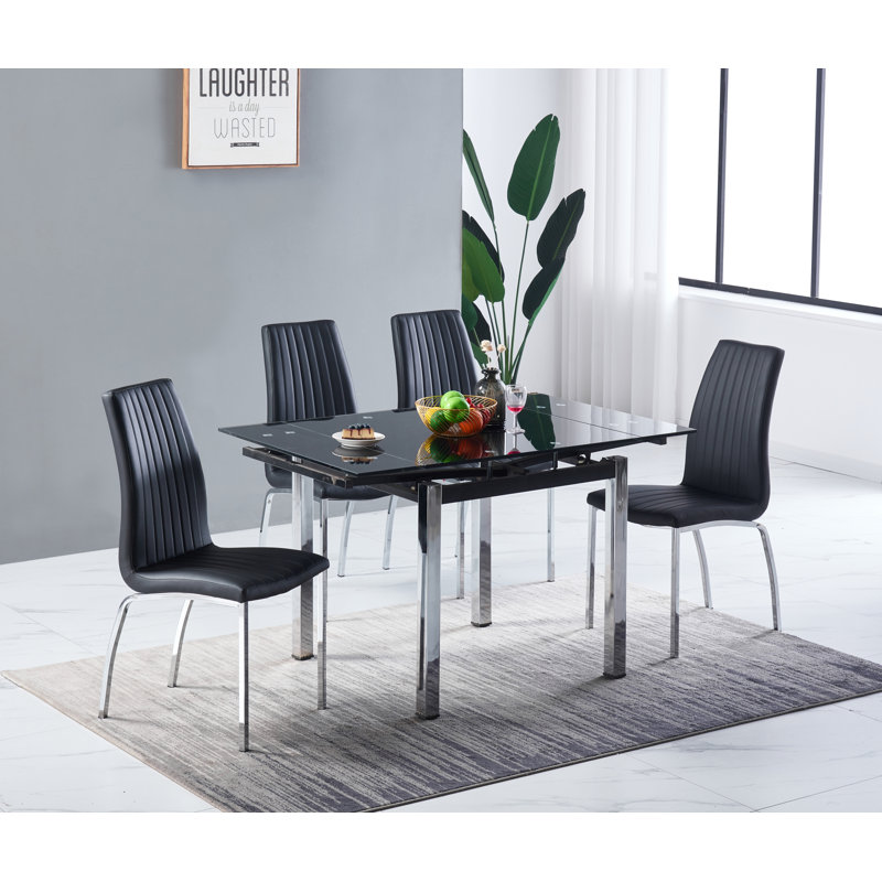 Hearne Dining Set, Black , Black 