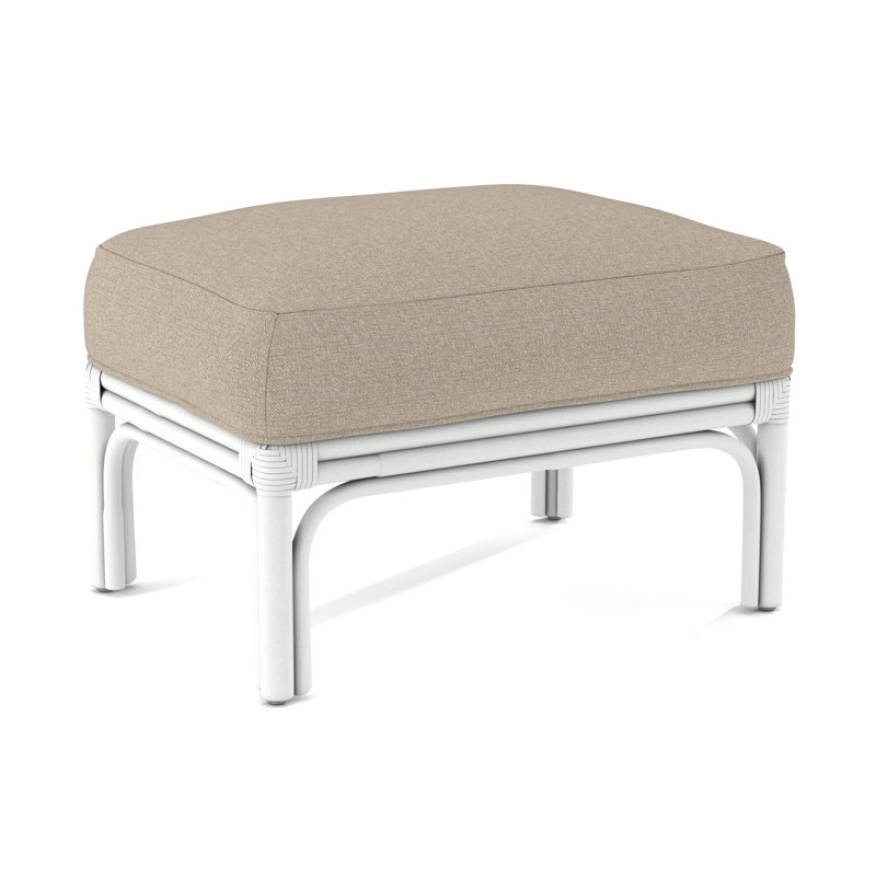 Boca Ottoman, Salsa Stripe; 0210-21, Frost White