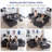 Boneless 101" Corduroy Bean Bag Sofa Boneless Cloud Sofa Modular L Sectional Sofa-1712938324