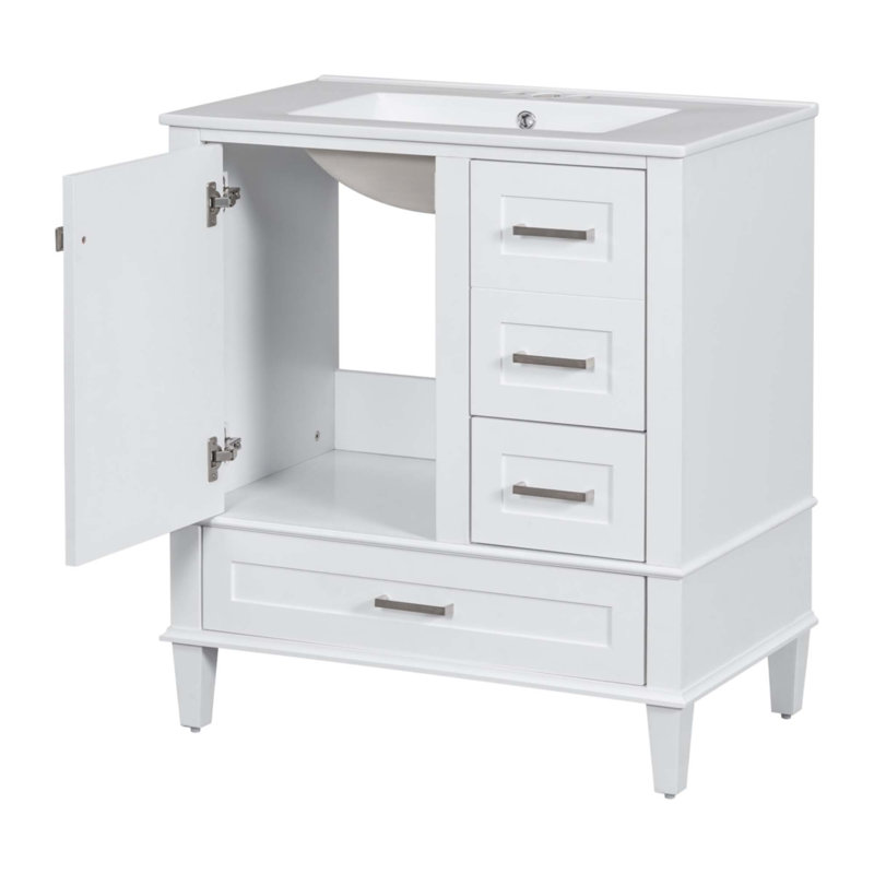 Meuble-lavabo 30 po, Blanc