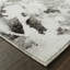 Tapis de couloir abstrait 2 pi x 8 pi gris anthracite et blanc tissé à la machine-319856425