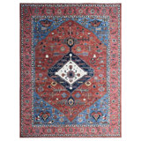 New Turkmen Afghan One-of-a-Kind Rectangle 8'10" X 11'11" Area Rug