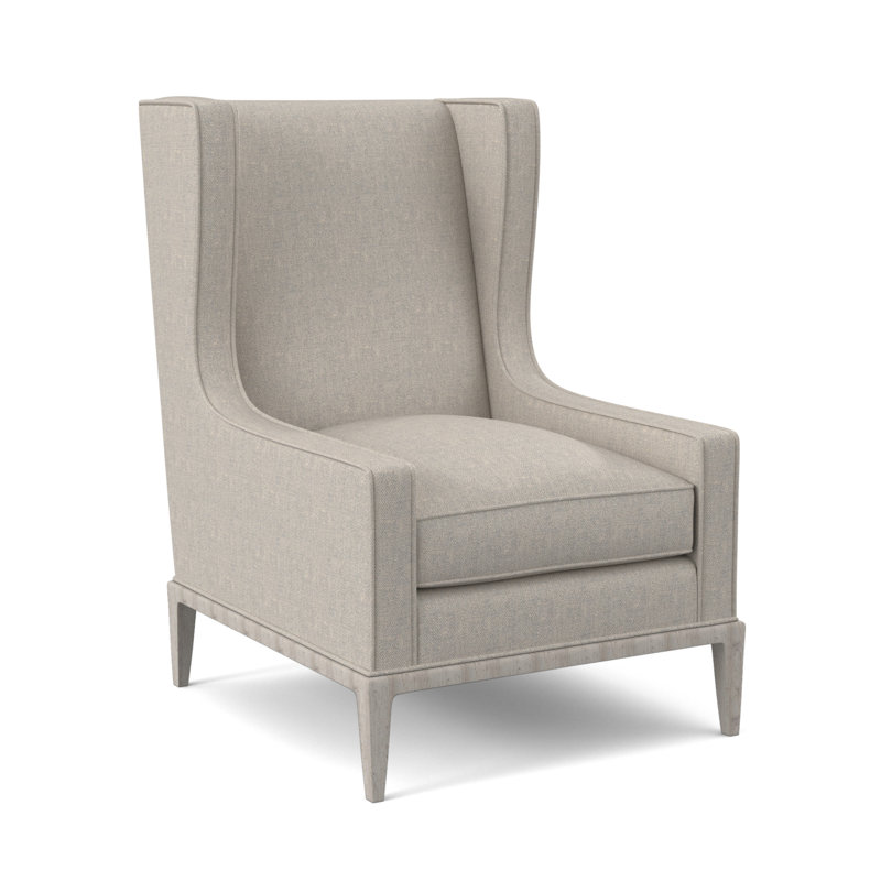 Claxton Wingback Chair, Filigree Ivory, Bisque
