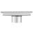 FINE FIXTURES Square Shower Floor Drain, 4 inch Slotted Grate Design, 10-Gauge 304 Stainless Steel, Center Outlet, Fast Drainage, Hair Strainer Included-126703045