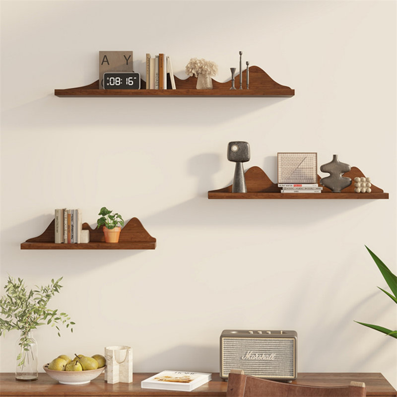 Solid Wood Wall-Mounted Shelf