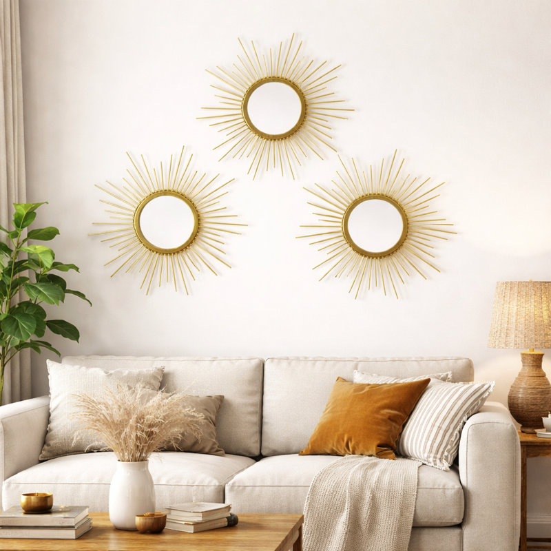 Metal Sunburst Mirror