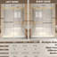 Porte de douche coulissante sans cadre de 56 à 60 po x 76 po, verre trempé transparent de 5/16 po (8 mm), cadre en acier inoxydable, or brossé